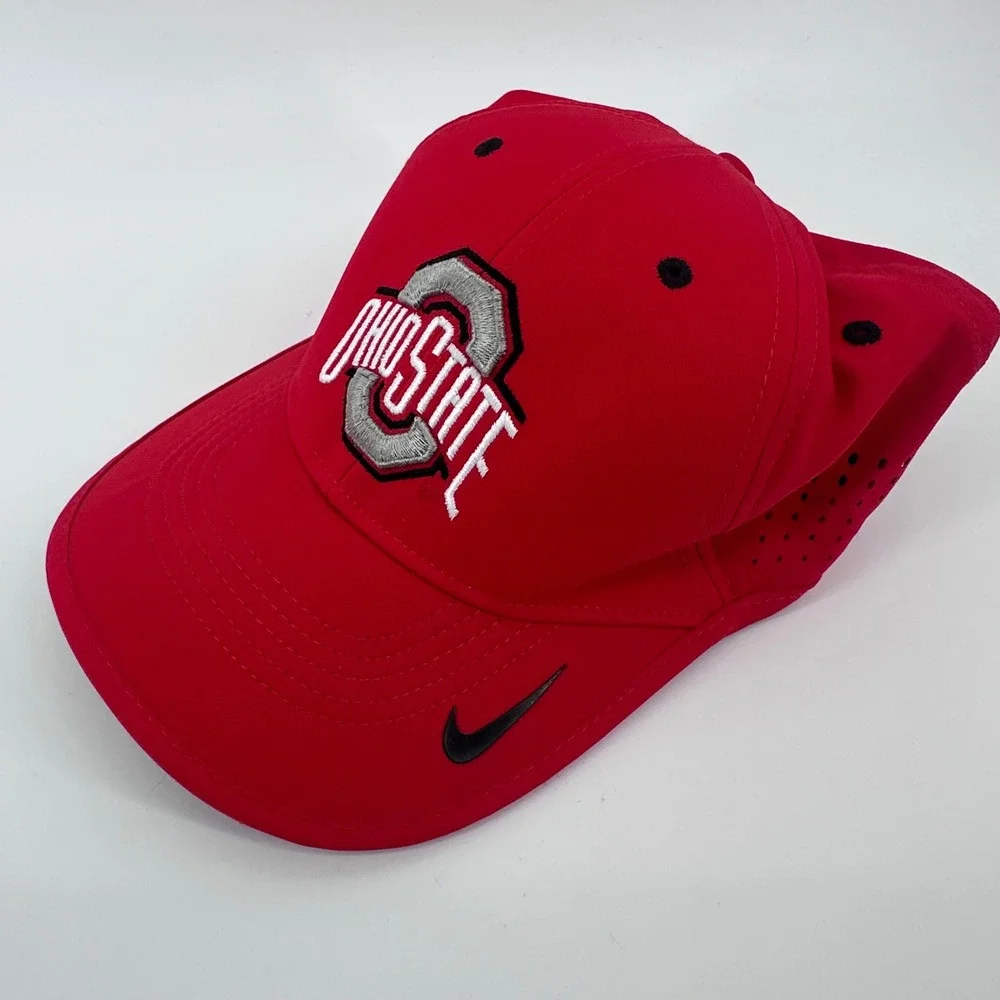 Nike Ohio State Buckeyes‎ Hat Mens OSFM Red Dri-FIT Adjustable Cap 669749-661